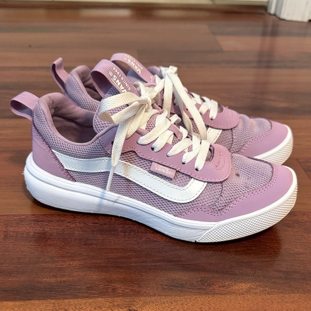 Vans Kids Lilac and White Sneakers